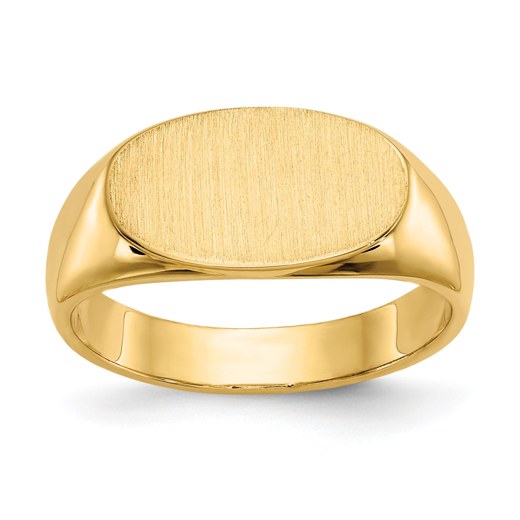 14k 13.5x8.0mm Closed Back Signet Ring (RS242)