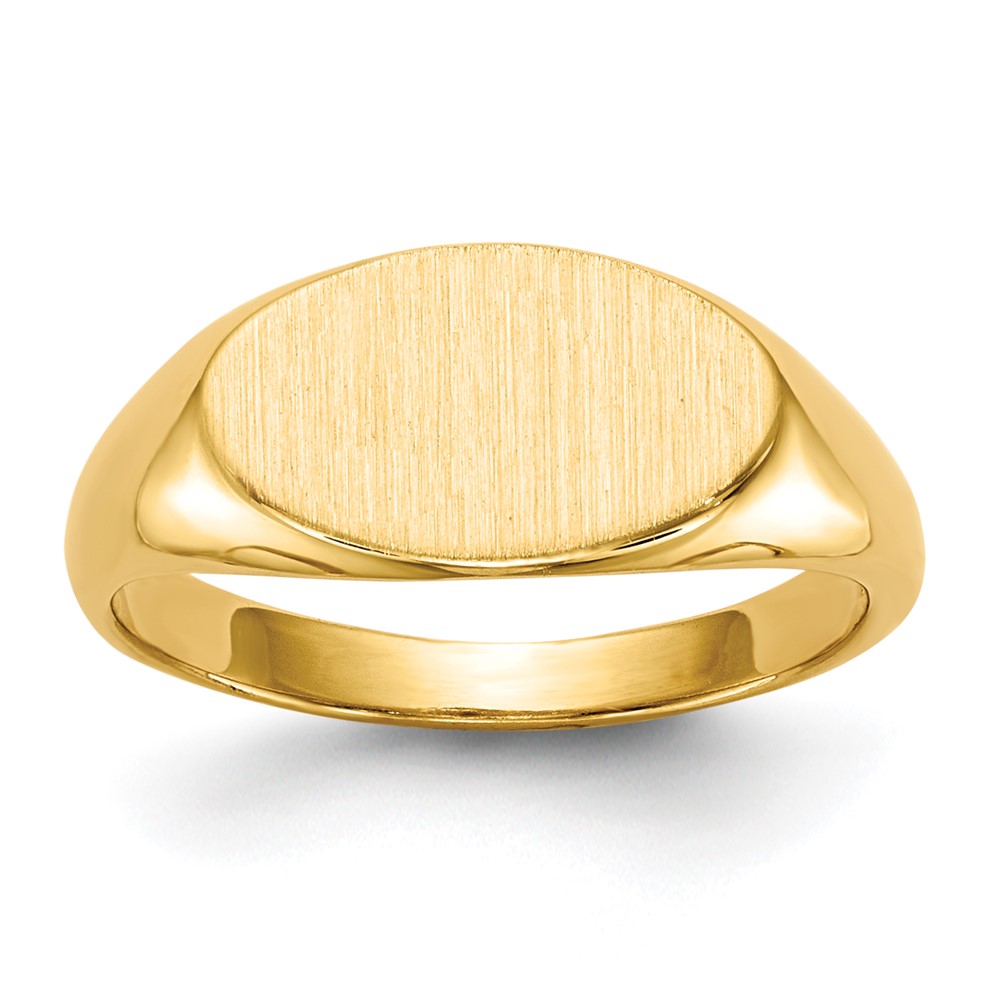 14k 6.5×11.0mm Open Back Child’s Signet Ring