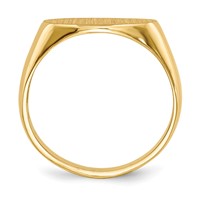 10K Yellow Gold 7.0x 13.5mm Oval Open Back Signet Ring view 2