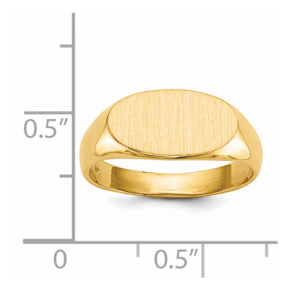 Gold Polished Oval Open Back Signet Ring