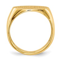 14K Yellow Gold 15.0x 9.0mm East-West Oval Open Back Signet Ring view 2