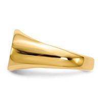 14K Yellow Gold 15.0x 9.0mm East-West Oval Open Back Signet Ring view 3