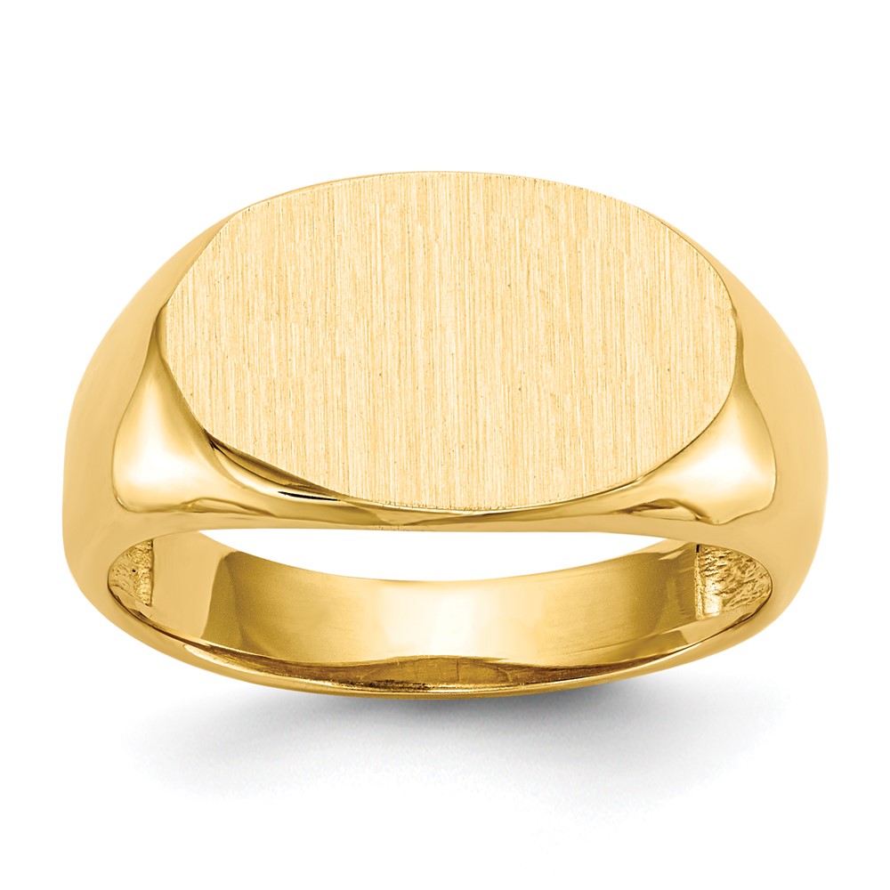 14k 9.5×15.0mm Open Back Signet Ring