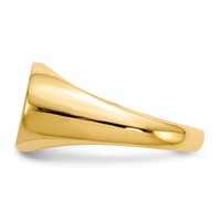14K Yellow Gold 17.0x 11.0mm East-West Oval Open Back Mens Signet Ring view 3