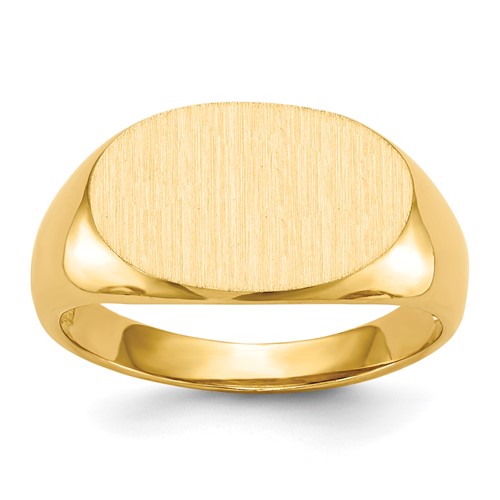 14k 17.0x11.0mm Open Back Mens Signet Ring