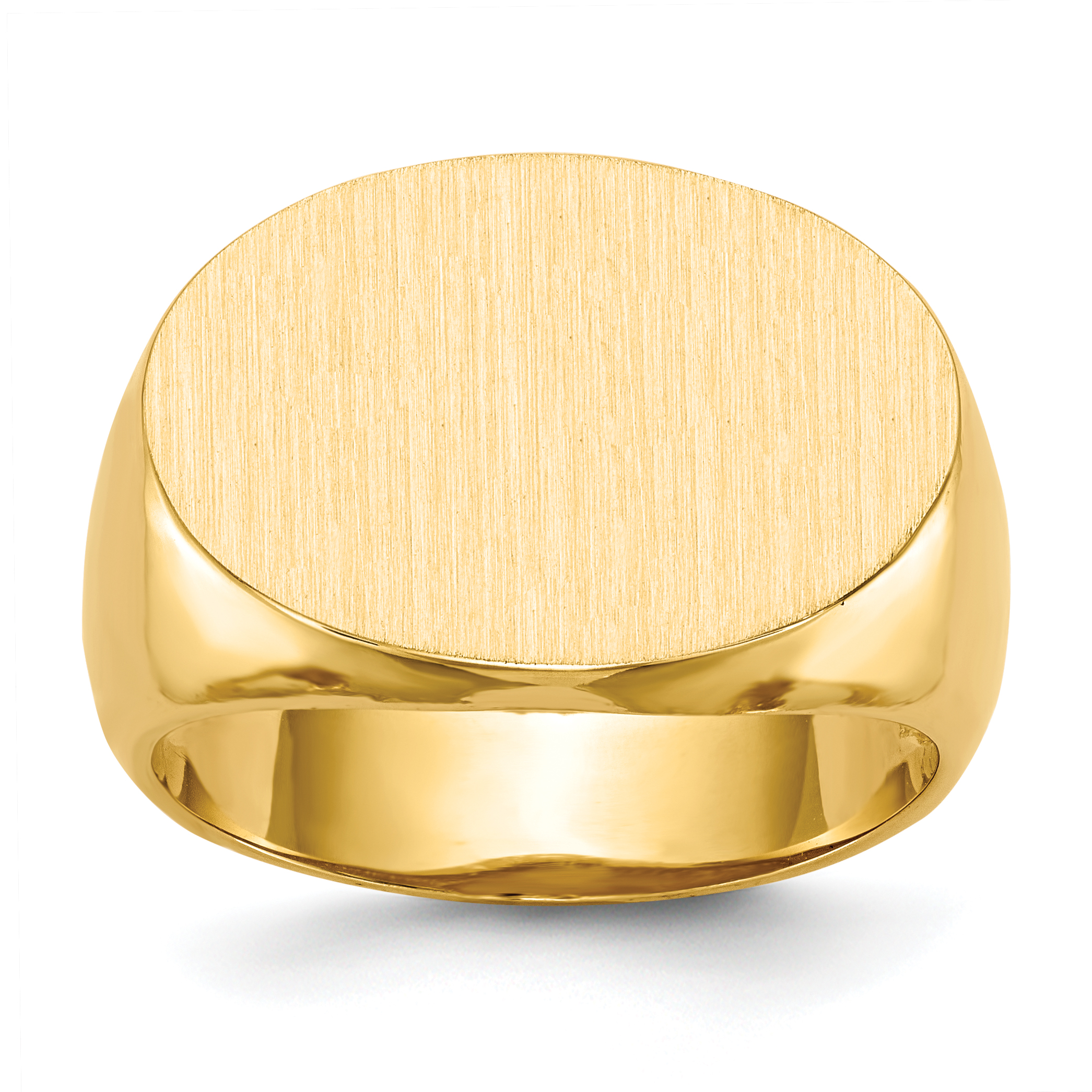 14k 20.5x14.0mm Open Back Mens Signet Ring (RS250)