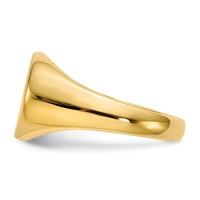 14K Yellow Gold 16.0x12.0mm Oval Closed Back Mens Signet Ring view 3