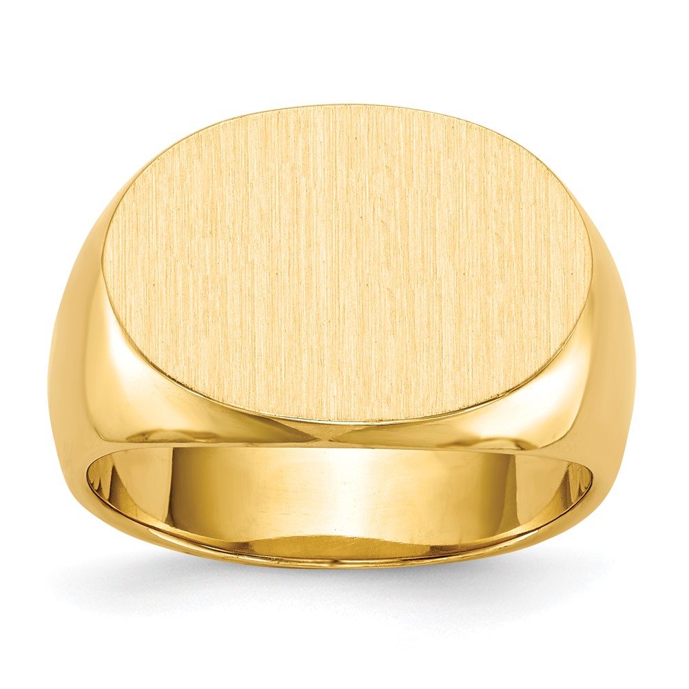 14k 13.0×19.0mm Closed Back Men’s Signet Ring