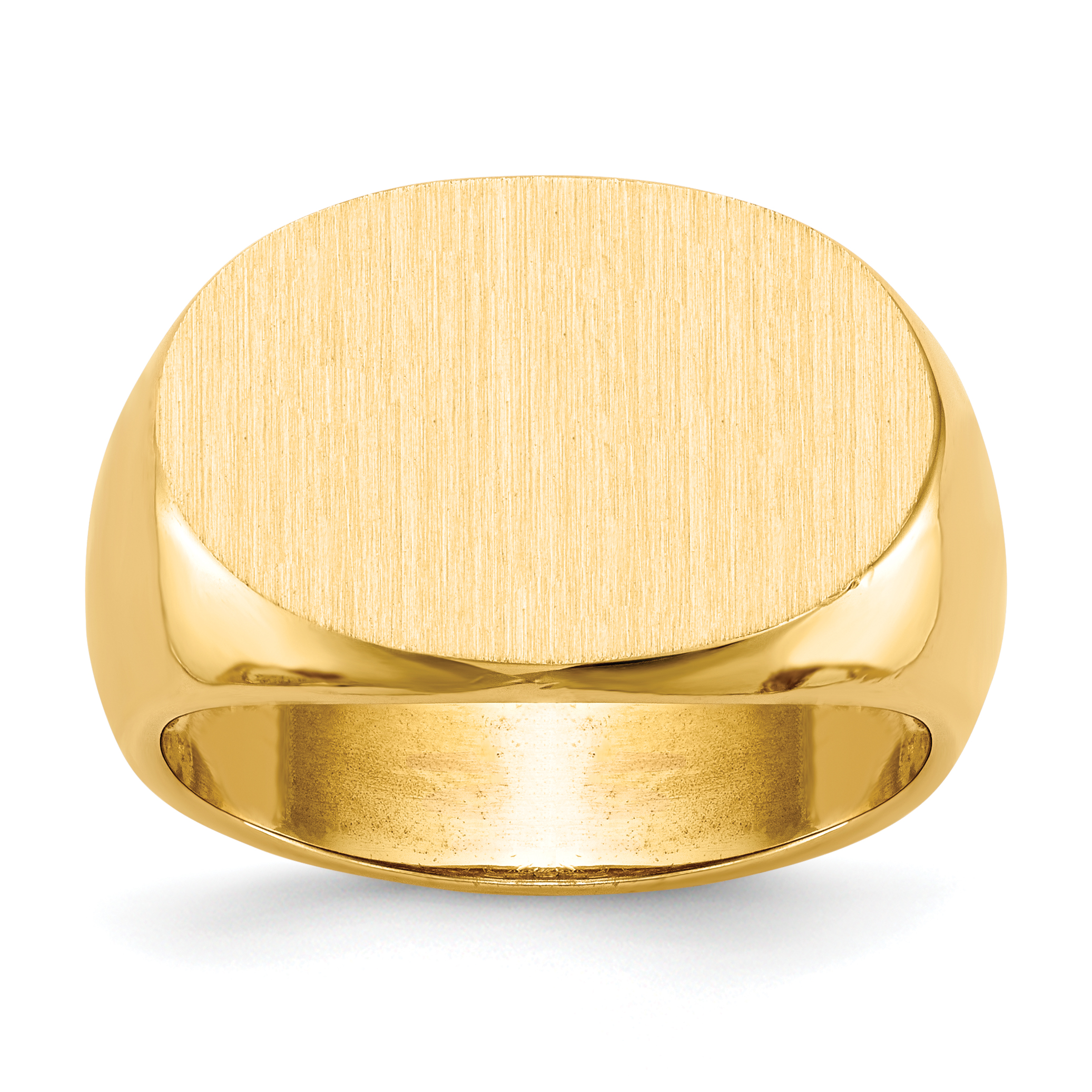 14k 19.0x13.0mm Open Back Mens Signet Ring (RS257)