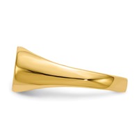 14K Yellow Gold 13.0x7.0mm East-West Oval Closed Back Signet Ring view 3