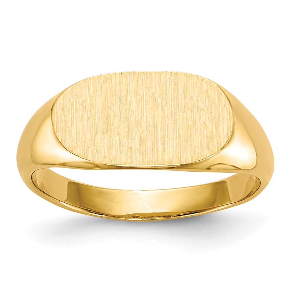 14k 7.0×13.0mm Closed Back Signet Ring