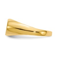 14K 1 2 Point VS Diamond 11.0x6.5mm Oval Open Back Signet Ring view 3