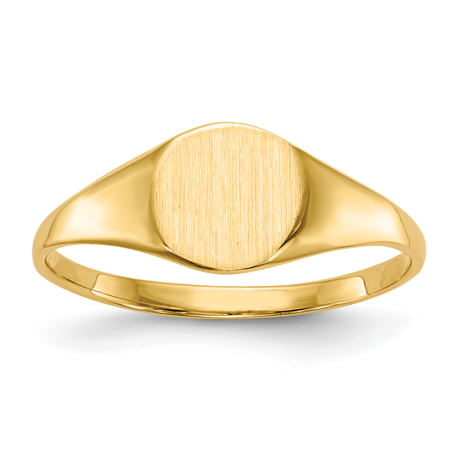 14k 6.5x7.5mm Closed Back Signet Ring (RS273)