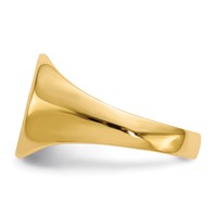14K Yellow Gold 10.5x11.0mm Round Closed Back Signet Ring view 3