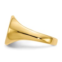 14K Yellow Gold 11.5x12.0mm Round Closed Back Signet Ring view 3