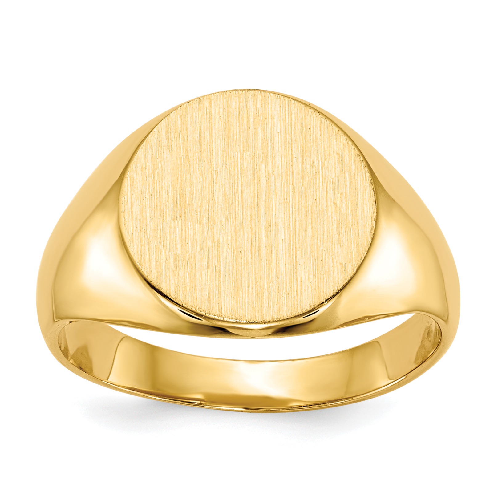 14k 11.5x12.0mm Closed Back Signet Ring (RS278)