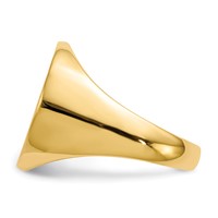 14K Yellow Gold 18.0x 17.5mm Round Closed Back Mens Signet Ring view 3