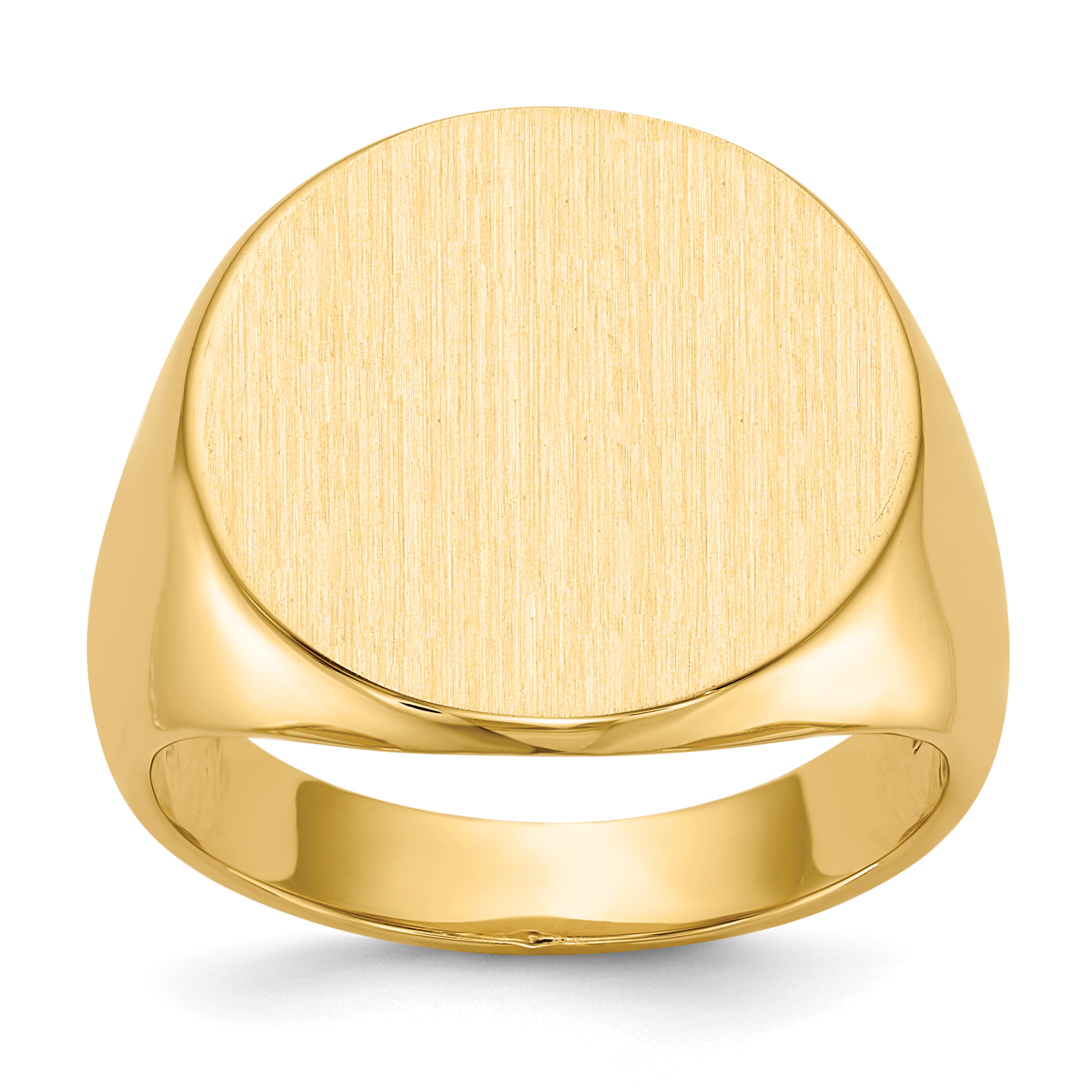 14k 18.0x17.5mm Closed Back Mens Signet Ring (RS281)