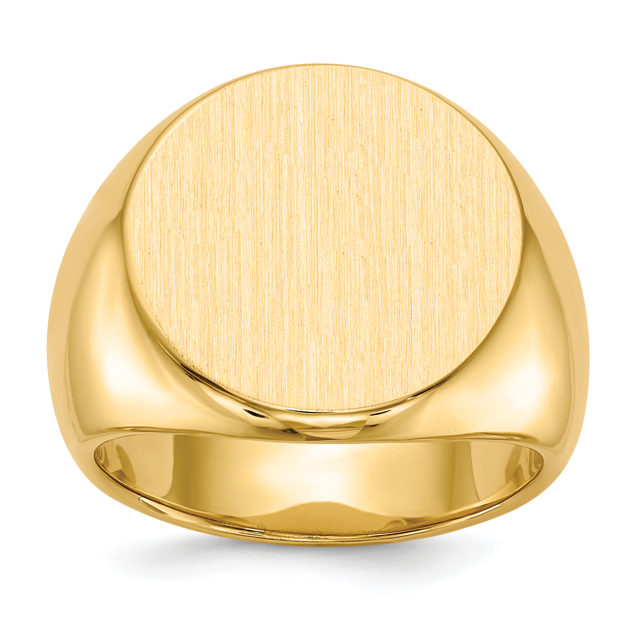 14k 18.0x18.0mm Closed Back Mens Signet Ring (RS282)