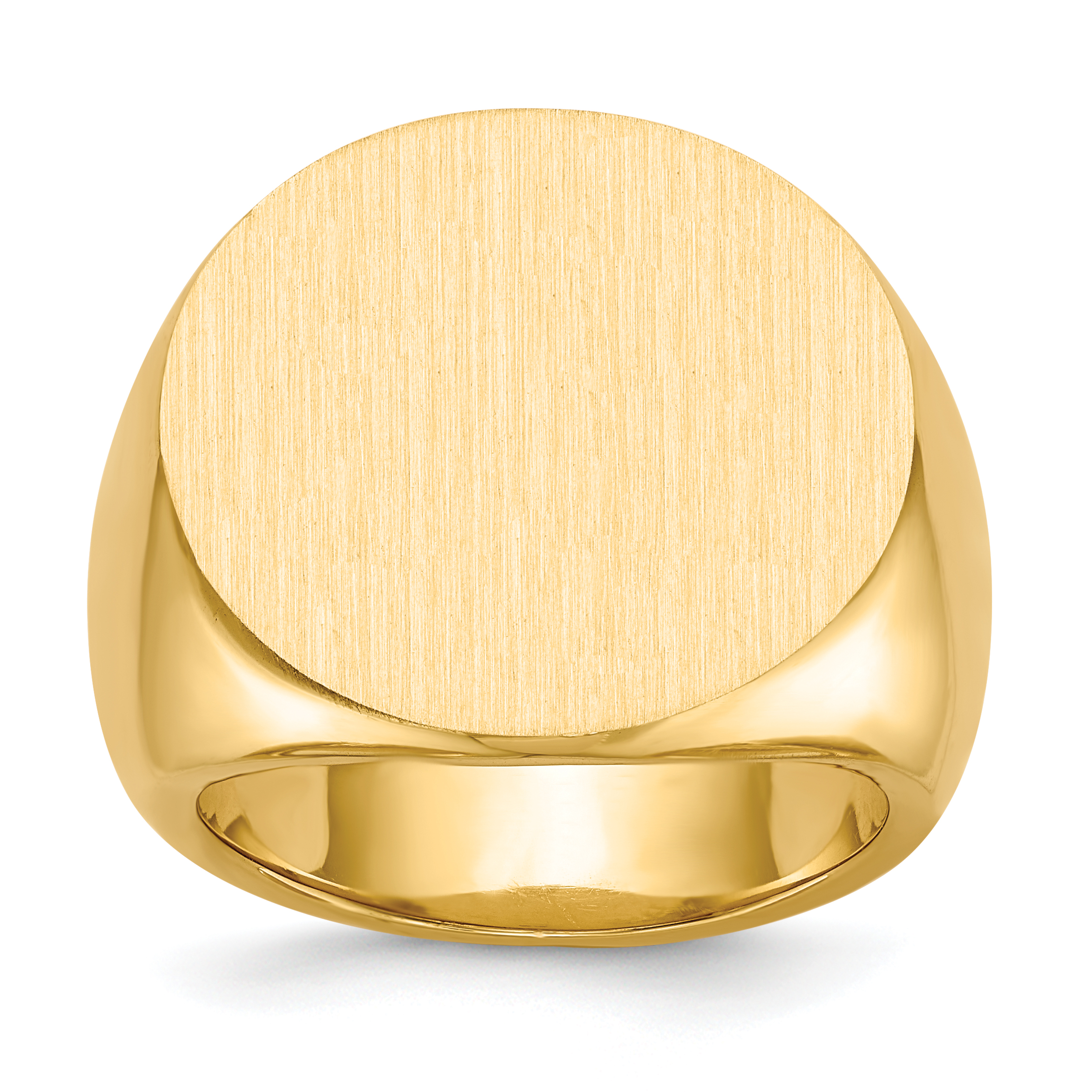 14k 21.0x21.5mm Closed Back Mens Signet Ring (RS283)
