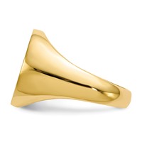 14K Yellow Gold 15.5x15.0mm Round Open Back Signet Ring view 3