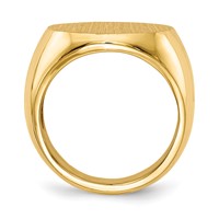 14K Yellow Gold 18.0x 18.0mm Round Open Back Mens Signet Ring view 2
