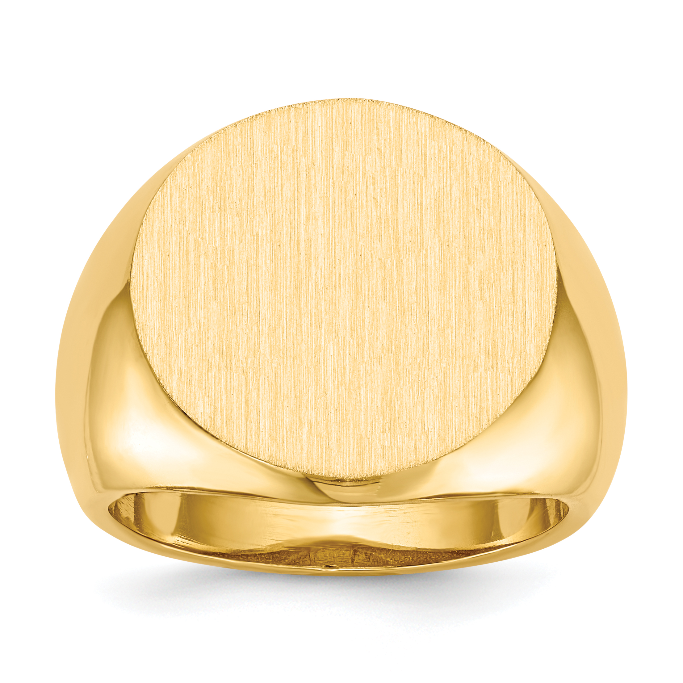 14k 18.0x18.0mm Open Back Mens Signet Ring (RS289)