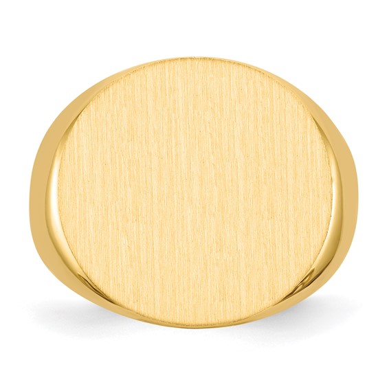 10ky 21.5x22.0mm Open Back Men's Signet Ring