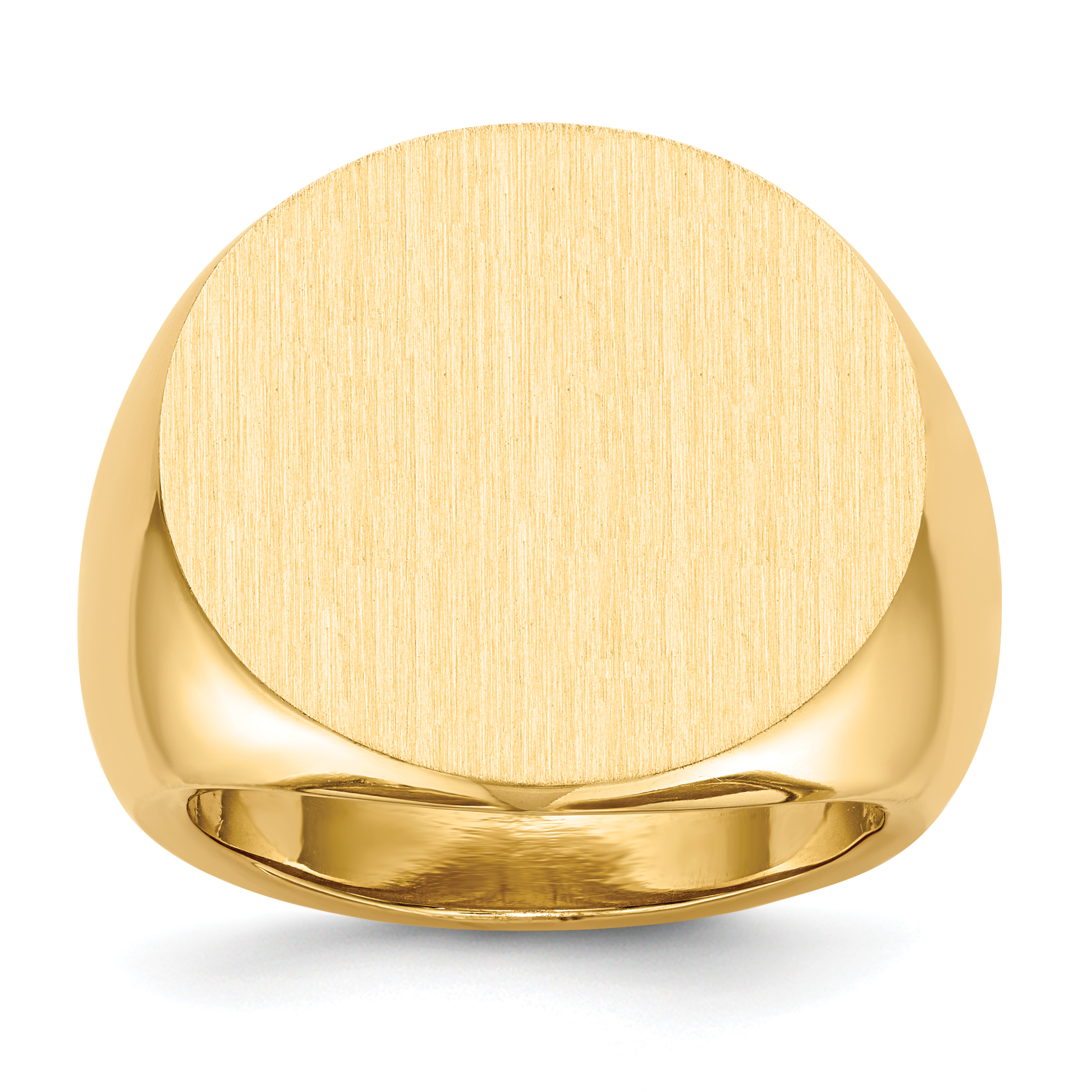 14k 21.0x21.5mm Open Back Mens Signet Ring (RS290)