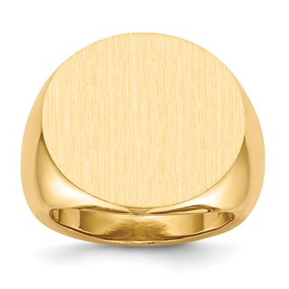 10ky 21.5x22.0mm Open Back Men's Signet Ring