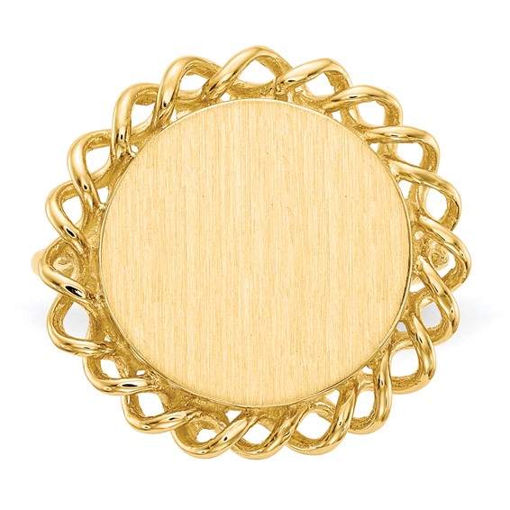 Polished Gold Fancy Signet Rings