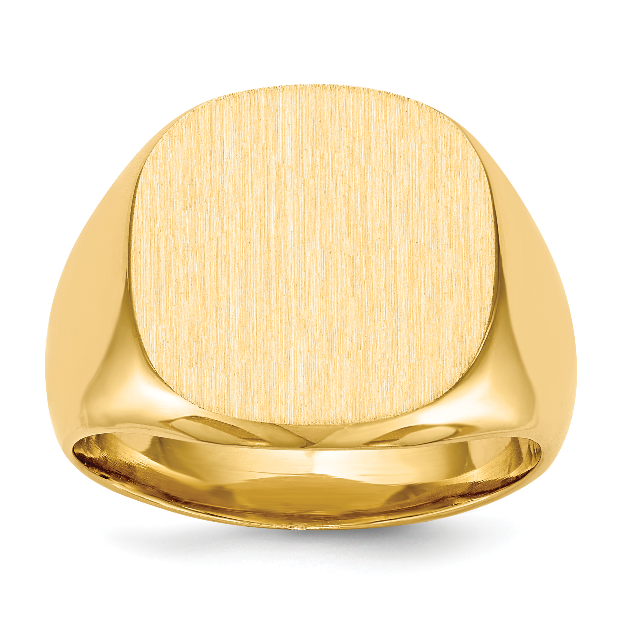 14k 17.0x16.0mm Closed Back Mens Signet Ring (RS303)
