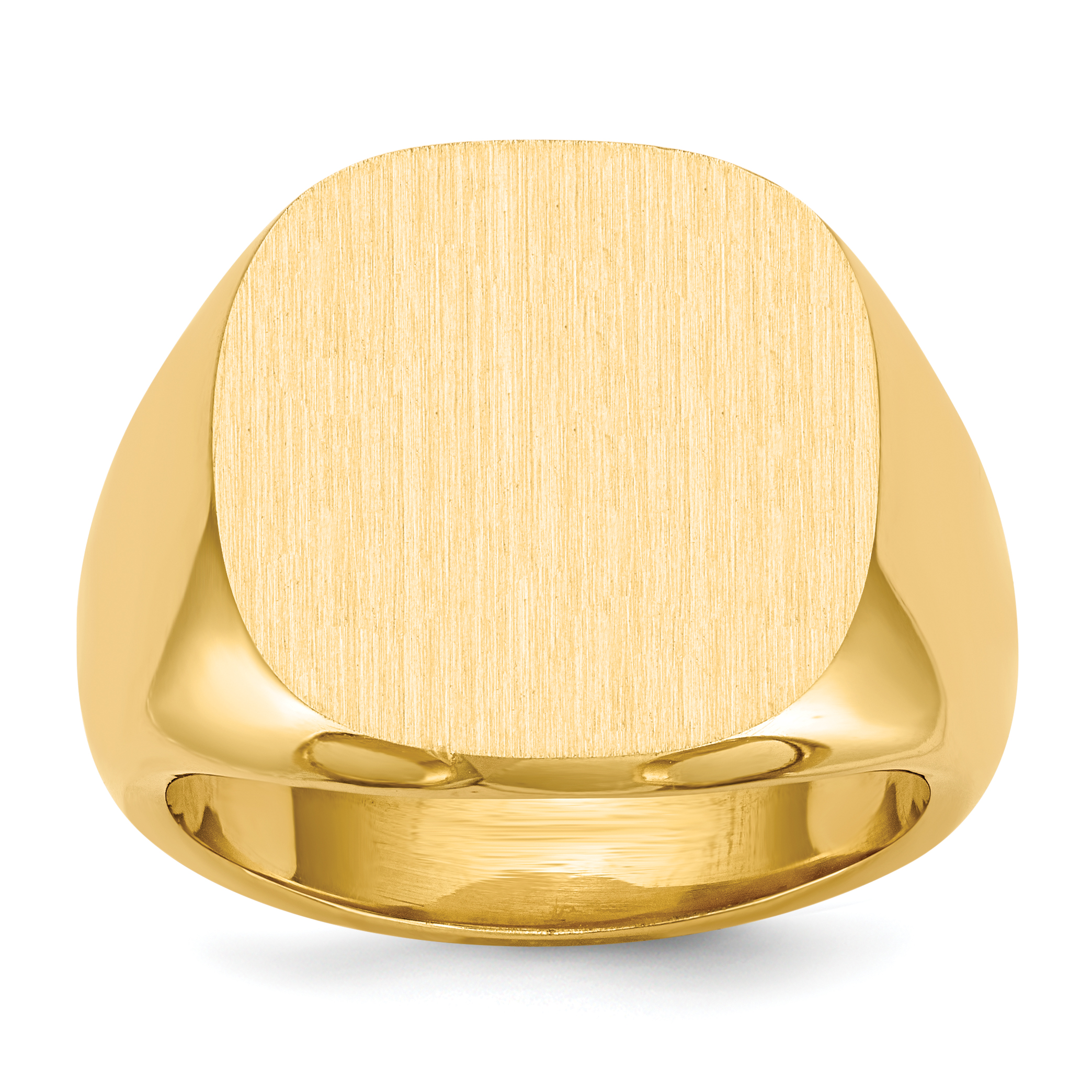 14k 17.0x17.0mm Closed Back Mens Signet Ring (RS304)