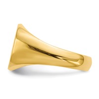 14K Yellow Gold 13.5x 12.0mm Cushion Open Back Mens Signet Ring view 3