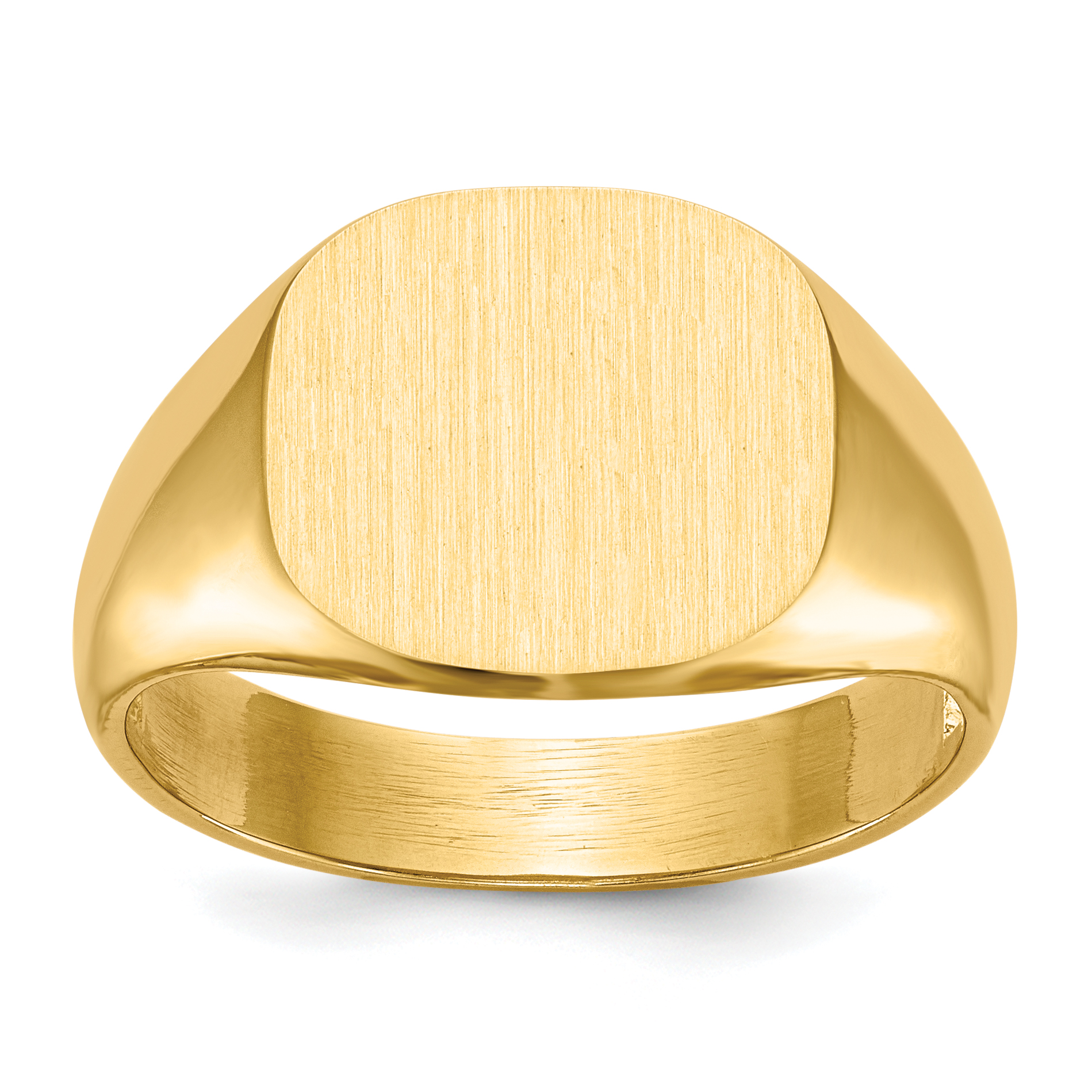 14k 13.5x12.0mm Open Back Mens Signet Ring (RS305)