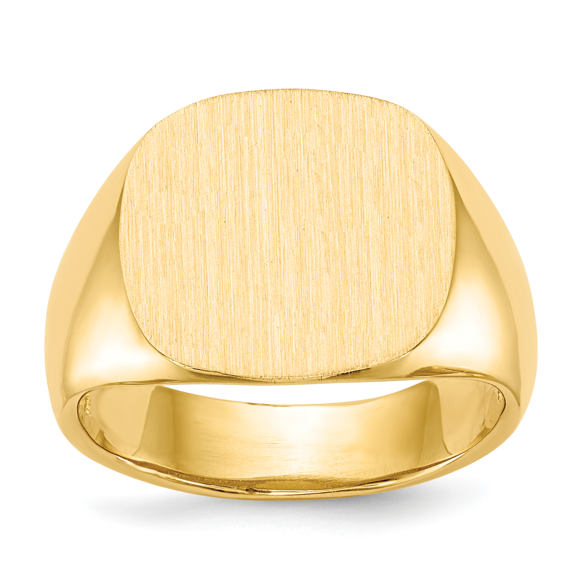 14k 15.0x15.5mm Open Back Mens Signet Ring (RS307)