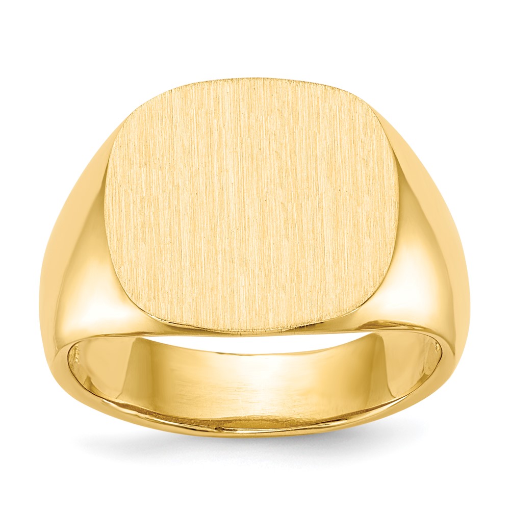 14k 15.5×15.0mm Open Back Men’s Signet Ring