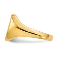 14K Yellow Gold 10.0x10.0mm Cushion Closed Back Signet Ring view 3