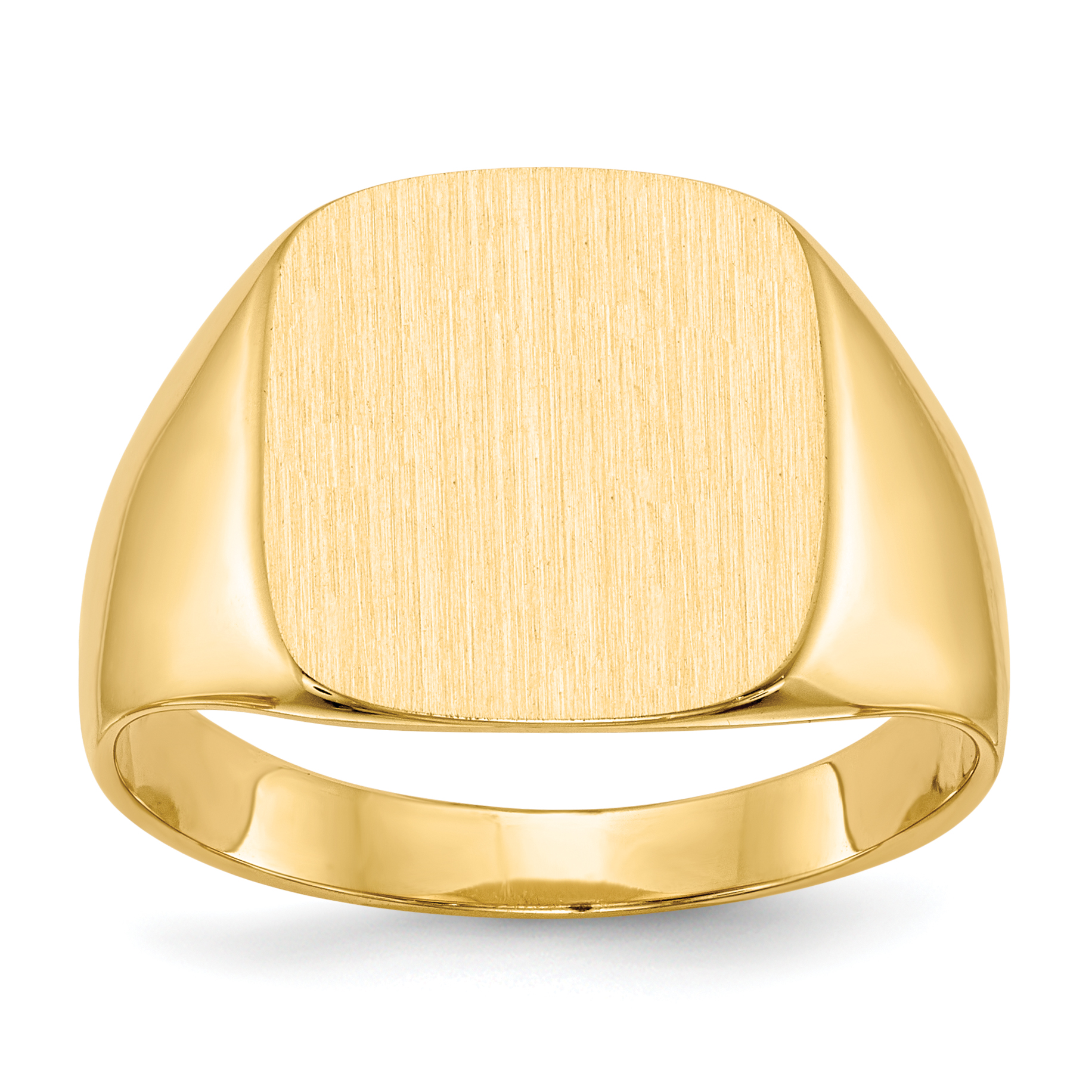 14k 13.5x15.0mm Closed Back Mens Signet Ring (RS311)
