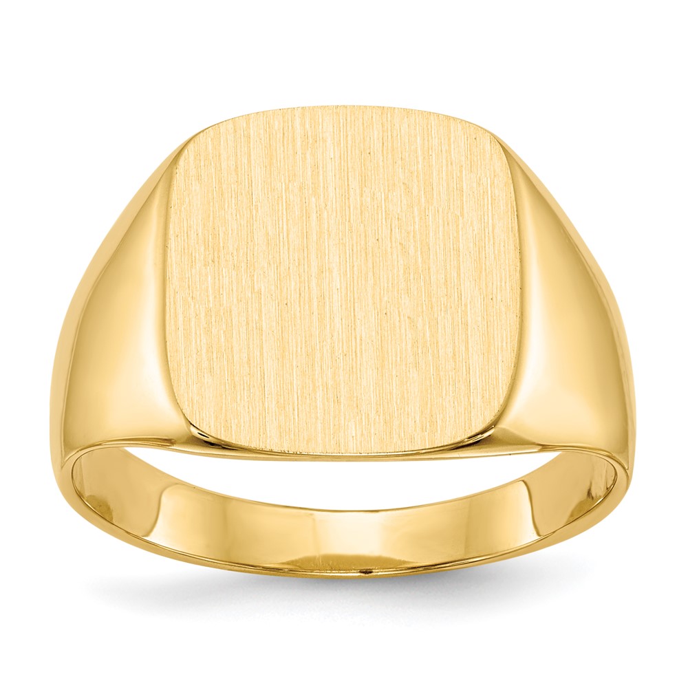 10ky 15.0×13.5mm Closed Back Men’s Signet Ring