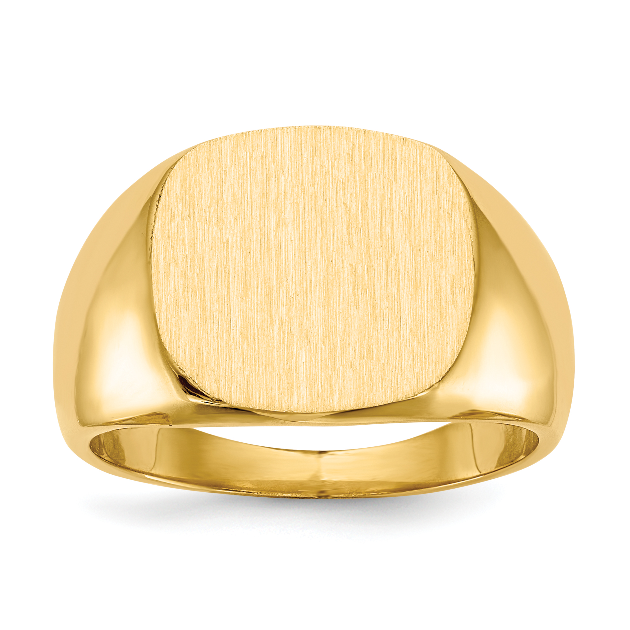 14k 15.5x14.0mm Closed Back Mens Signet Ring (RS312)