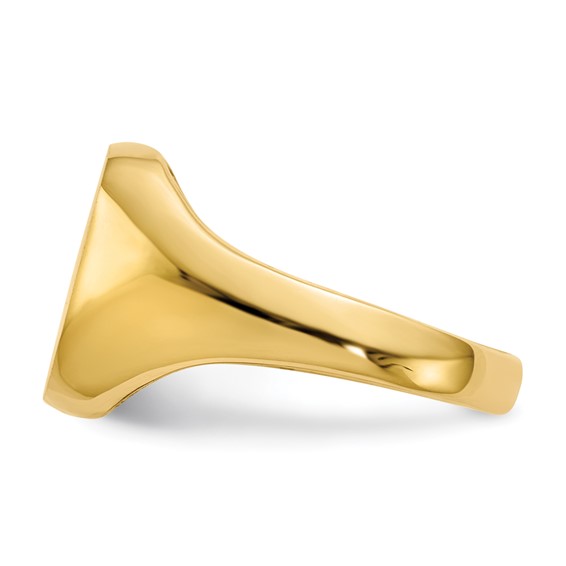 Gold Polished Square Closed Back Signet Rings