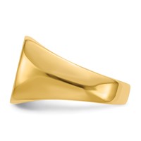 14K Yellow Gold 12.5x12.5mm Cushion Open Back Mens Signet Ring view 3