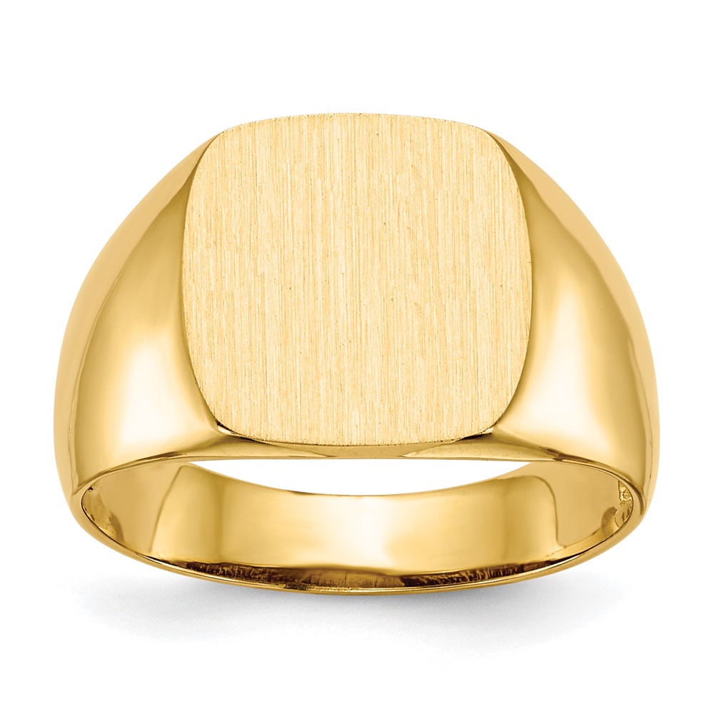 14k 12.5×12.5mm Open Back Men’s Signet Ring