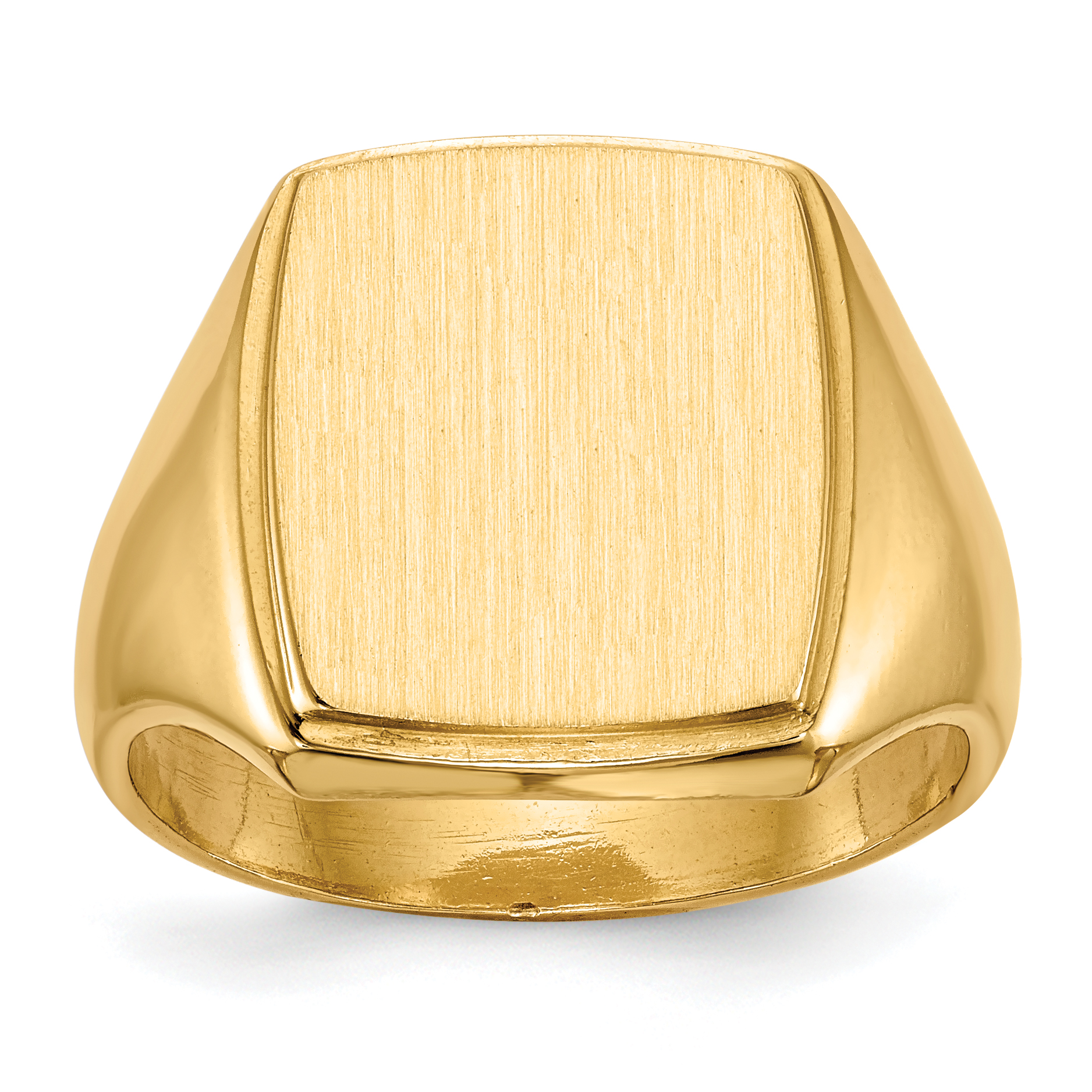 14k 13.0x14.5mm Closed Back Mens Signet Ring (RS327)