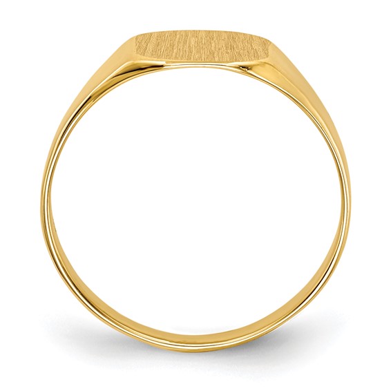 Gold Polished Octagonal Closed Back Signet Ring