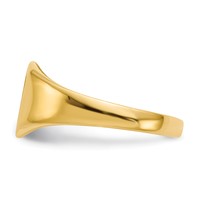14K Yellow Gold 8.5x8.5mm Octagon Closed Back Signet Ring view 3