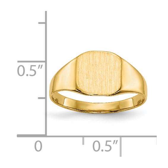 Gold Polished Octagonal Closed Back Signet Ring