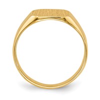 14K Yellow Gold 9.5x 9.5mm Octagon Closed Back Signet Ring view 2