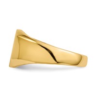 14K Yellow Gold 9.5x 9.5mm Octagon Closed Back Signet Ring view 3